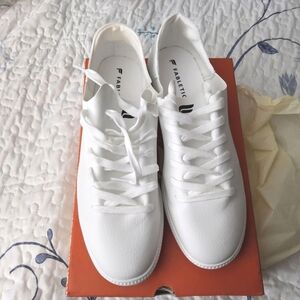 Fabletics Classic White Lace-Up Sneakers